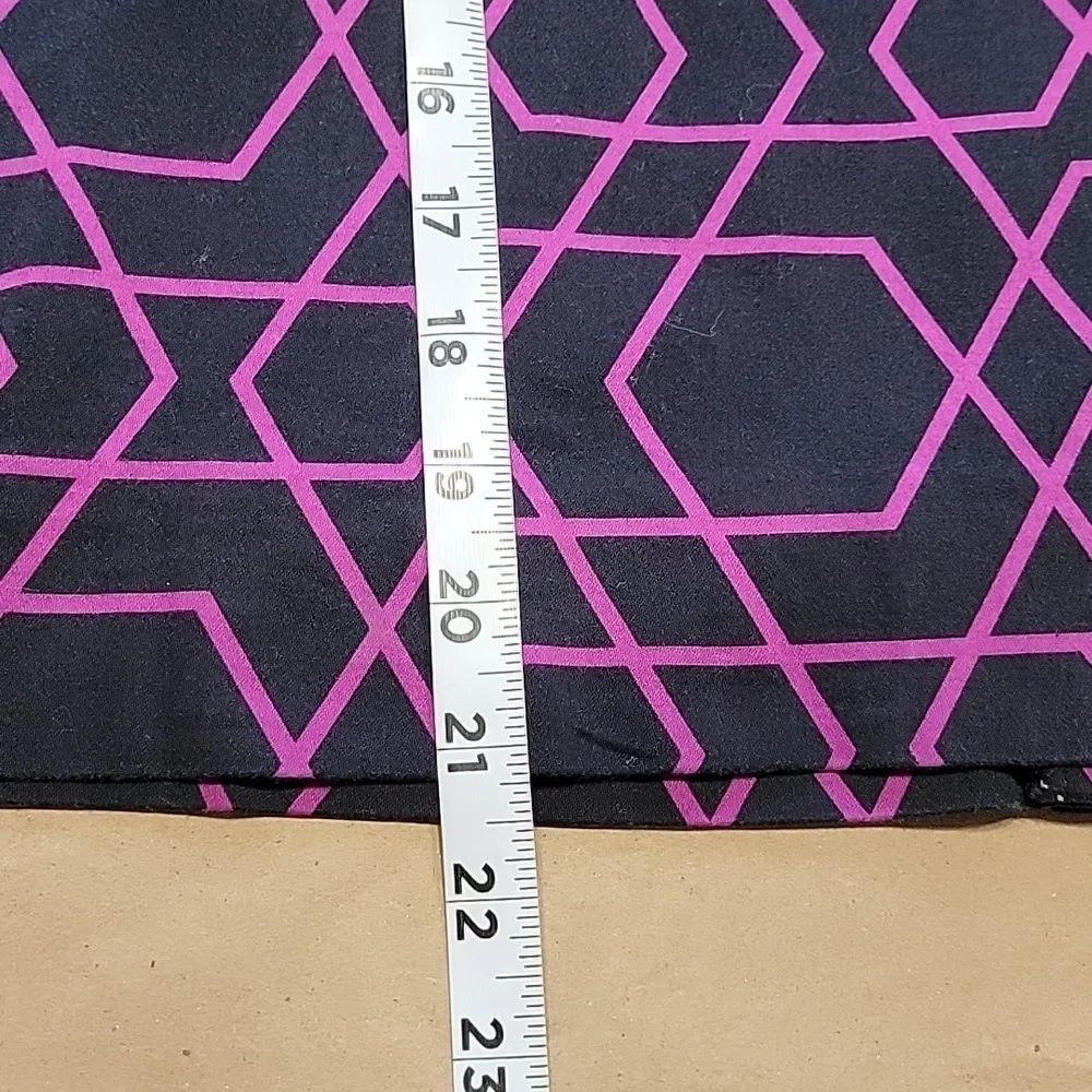 J. Crew Size 10 The Pencil Skirt, Navy Blue with Purple Geometric Pattern, NWOT